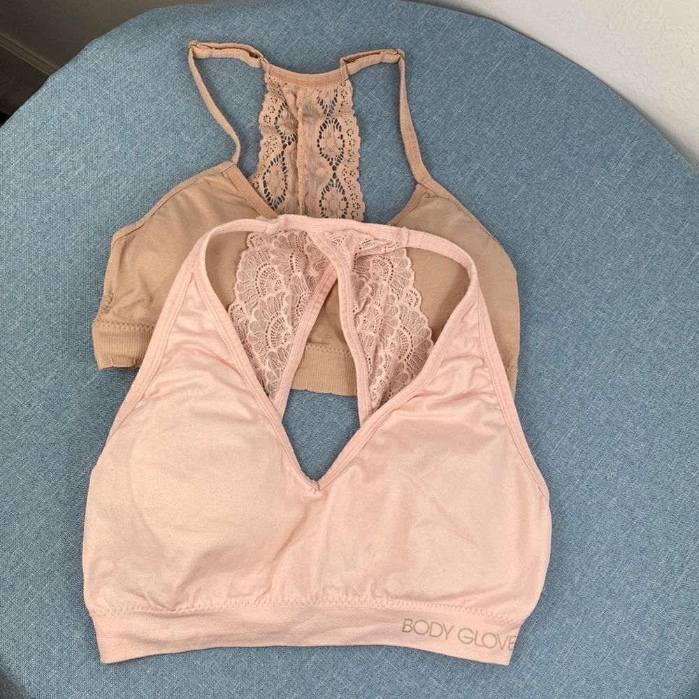 2/$10 Body Glove Lace Back Bras Size Medium